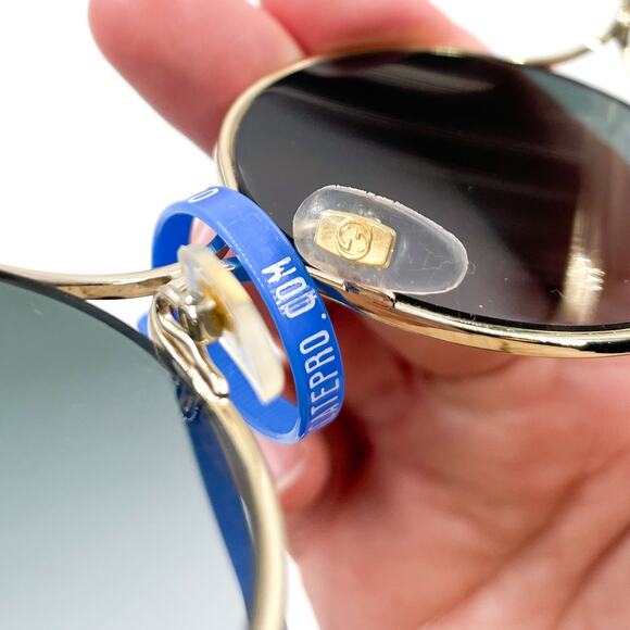 Gucci Round‎ Sunglasses Round Pearl Tip Gold Metal Frame GG0253S